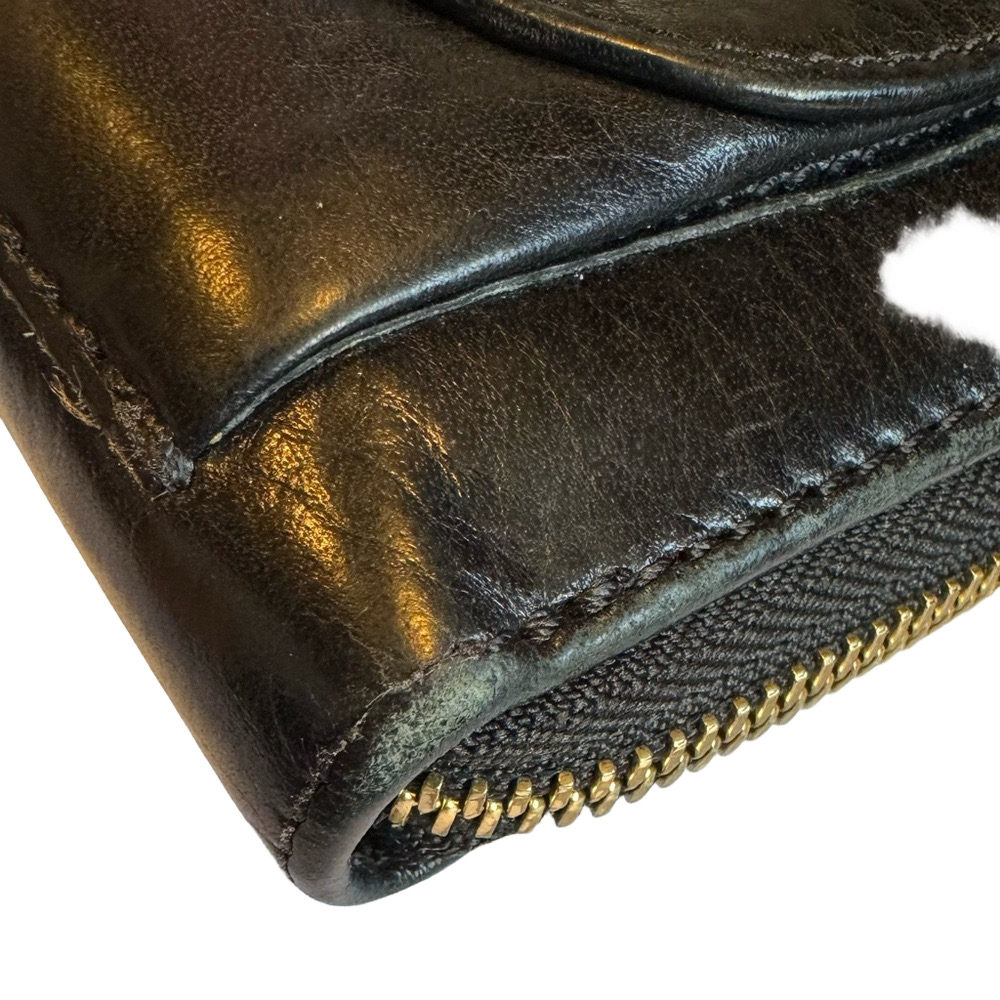 Chloe Lily Black Leather Wallet with Gold Bow - Picture 7 of 16